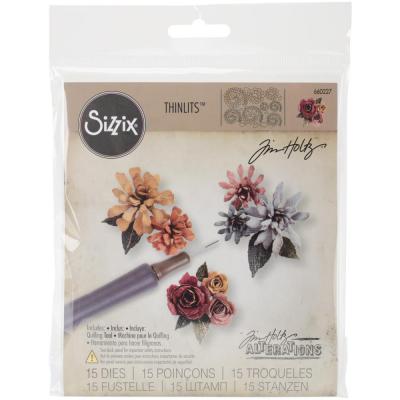 Sizzix Thinlits Die Set - Tiny Tattered Florals